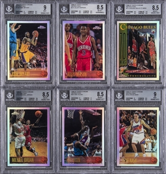 Incredible 1996-97 Topps Chrome Refractor Basketball Complete Set (220) - #1 on the BGS Set Registry!